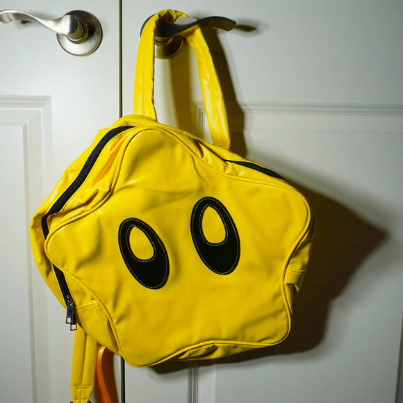 Unisex Mario star Backpack One Size Yellow - Picture 1 of 3